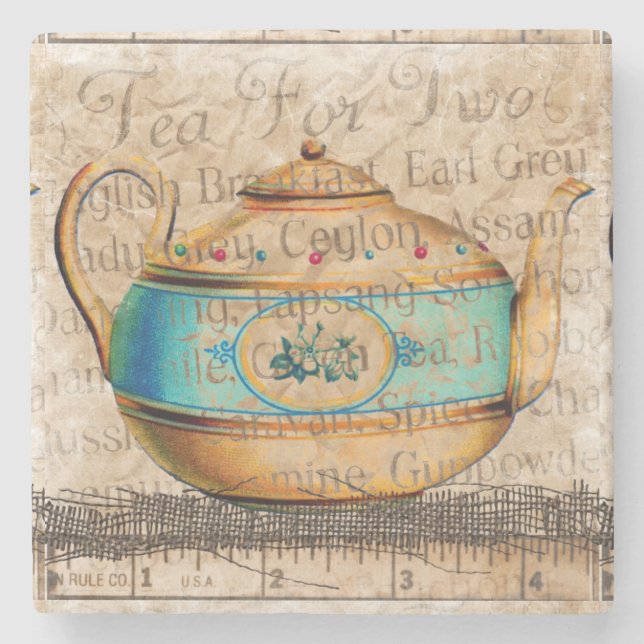 Antique Tea Pot Stenunderlägg (Framsidan)