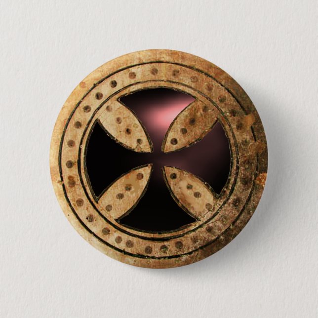 ANTIQUE TEMPLAR KOR Black Onyx Gem Knapp (Framsida)