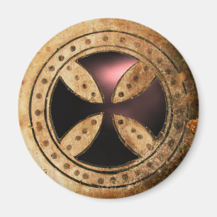 ANTIQUE TEMPLAR KOR Black Onyx Gem Magnet