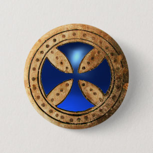 ANTIQUE TEMPLAR KOR Blue Sapphire Gem Knapp