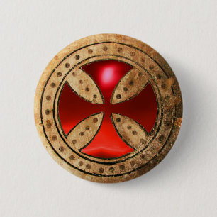 ANTIQUE TEMPLAR KOR Red Ruby Gem Knapp