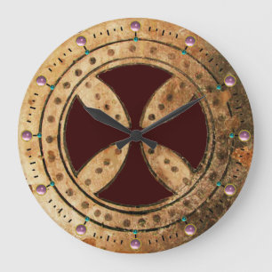 ANTIQUE TEMPLAR KOR Rosa Amethyst Gemstones Stor Klocka