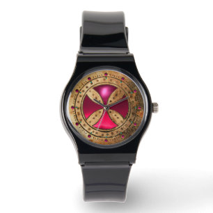 ANTIQUE TEMPLAR KOR Rosa Fuchsia Gem Armbandsur