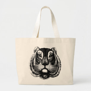 Antique Tiger Cat på Tote Bag Jumbo Tygkasse