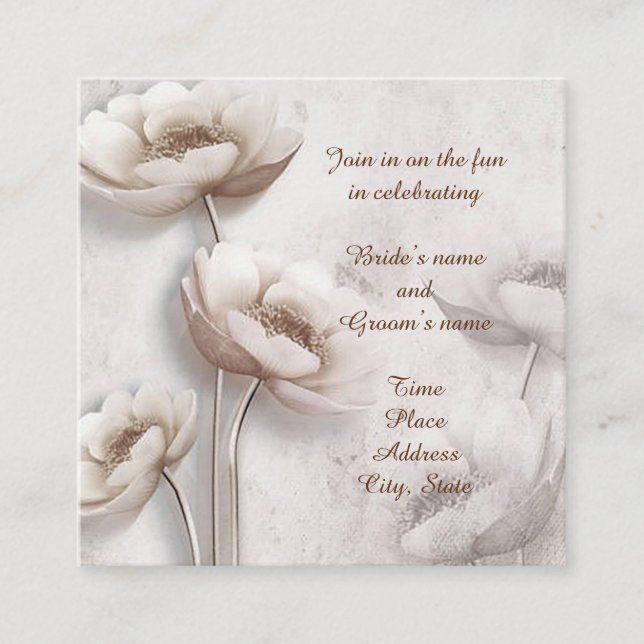 Antique Tittar Lotus Flower Reception Enclosure C Tilläggskort (Framsida)