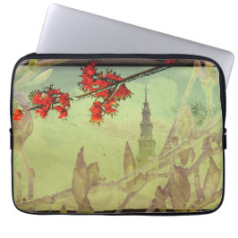 Antique Torn, Magnolia och Maple Flower Mobil Laptop Fodral