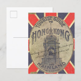 Antique Tourist Guide to Hong Kong with Union Jack Vykort