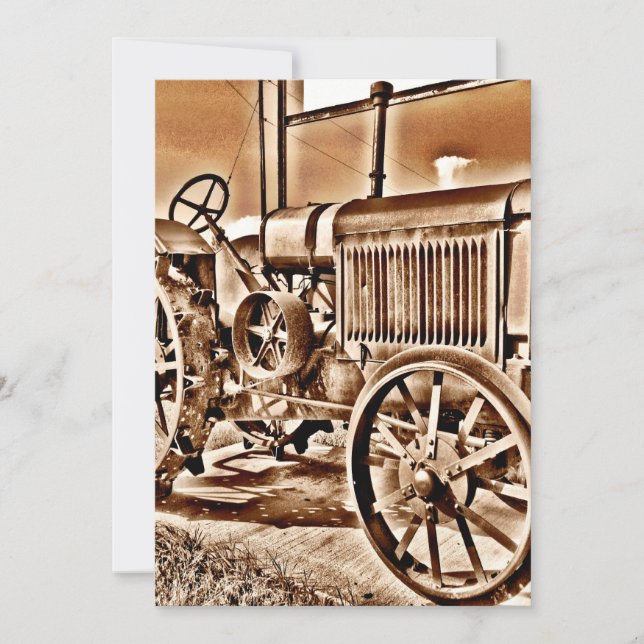 Antique Tractor Farm Equipment Classic Sepia (Framsida)