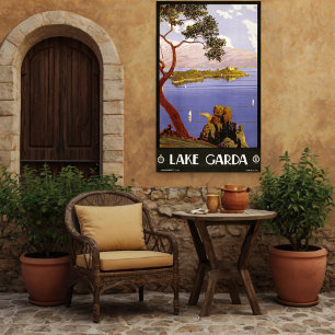 Antique Travel Poster Sjö Garda Italien 1920