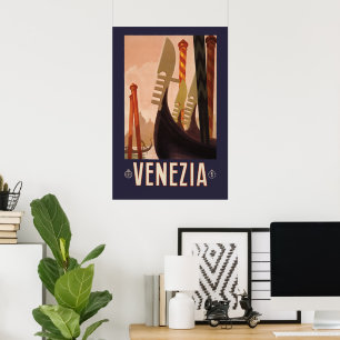 Antique Travel Poster Venedig Italien 1920