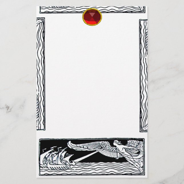 ANTIQUE TRAVEL RUBY BREVPAPPER (Framsida)