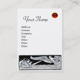ANTIQUE TRAVEL, RUBY MONOGRAM, pärlpapper Visitkort