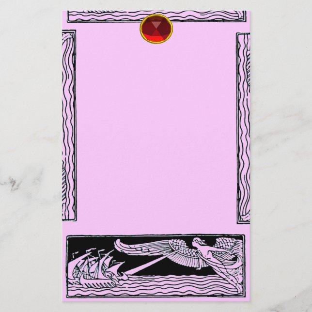 ANTIQUE TRAVEL RUBY, rosa Brevpapper (Framsida)