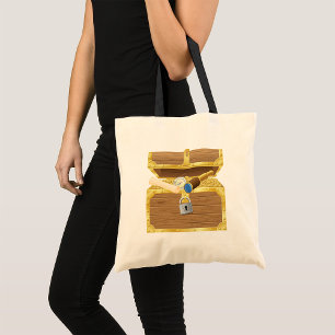 Antique Treasure Chest Tote Bag Tygkasse