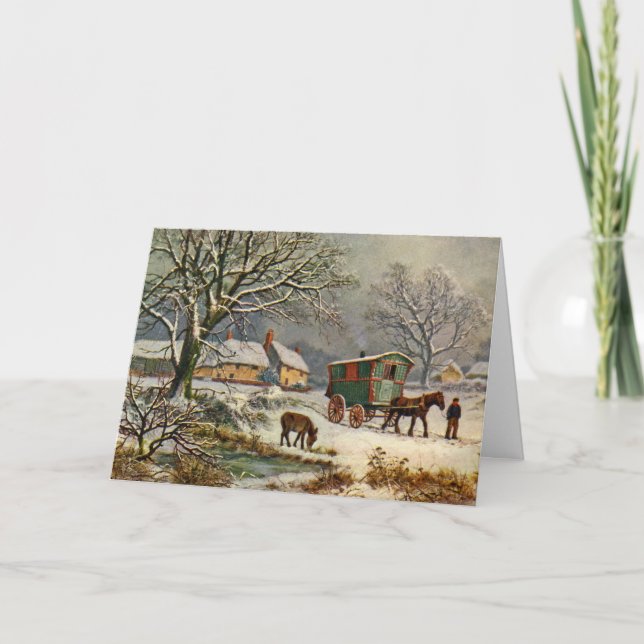 Antique Tuck Design jul- eller Helgdag-kort Helgkort (Framsida)