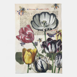 Antique Tulips Kitchen Kökshandduk