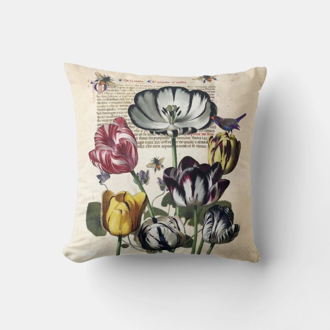 Antique Tulips Kudde (Framsida)
