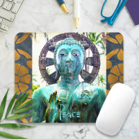 Antique Turcos Buddha Guld Mosaic Photo Peace