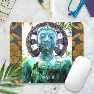 Antique Turcos Buddha Guld Mosaic Photo Peace Musmatta