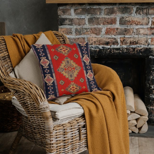 Antique Turkisk Kilim Carpet Matta Kudde (Skapare uppladdad)