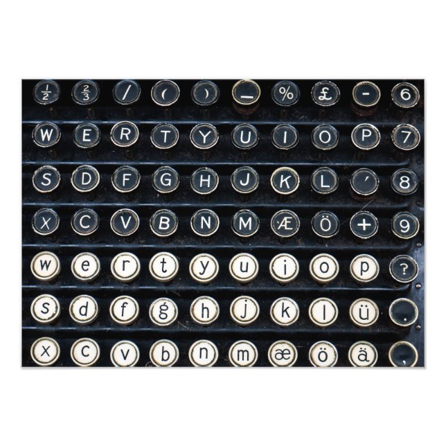 Antique Typewriter Fototryck (Framsidan)