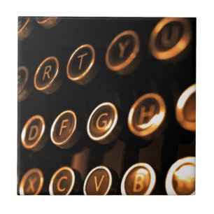 Antique typewriter nycklar kakelplatta