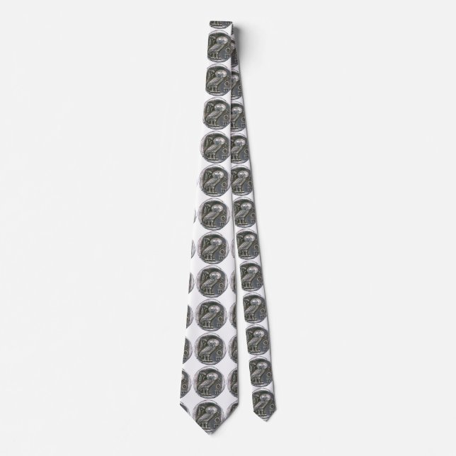 ANTIQUE UGGLA grekiska mynt Slips (Framsida)