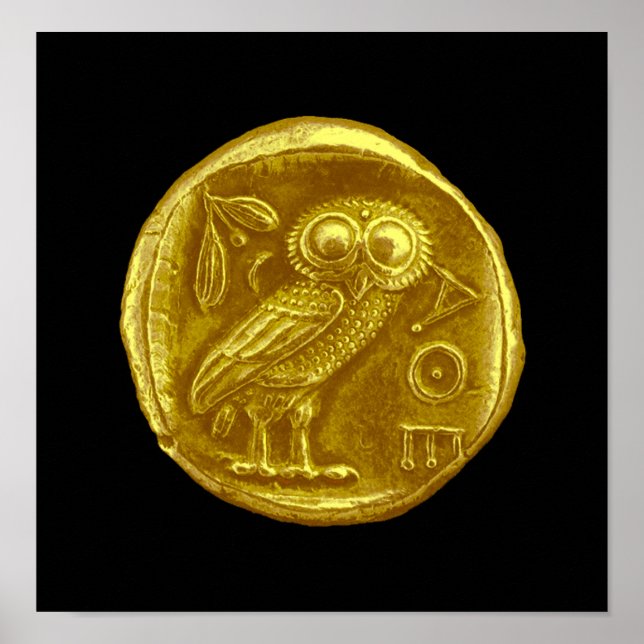 ANTIQUE UGGLA POSTER (Framsidan)