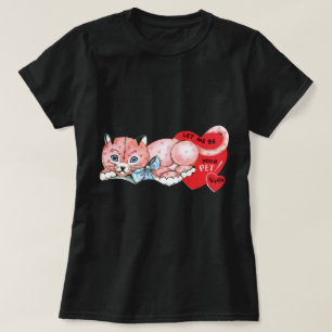 Antique Valentine Cat Tee Shirt