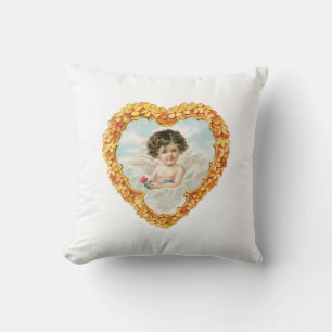 Antique Valentine Cupid Kudde