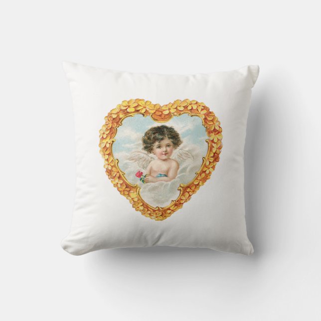 Antique Valentine Cupid Kudde (Framsida)