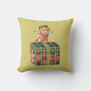 Antique Valentine Cupid Kudde
