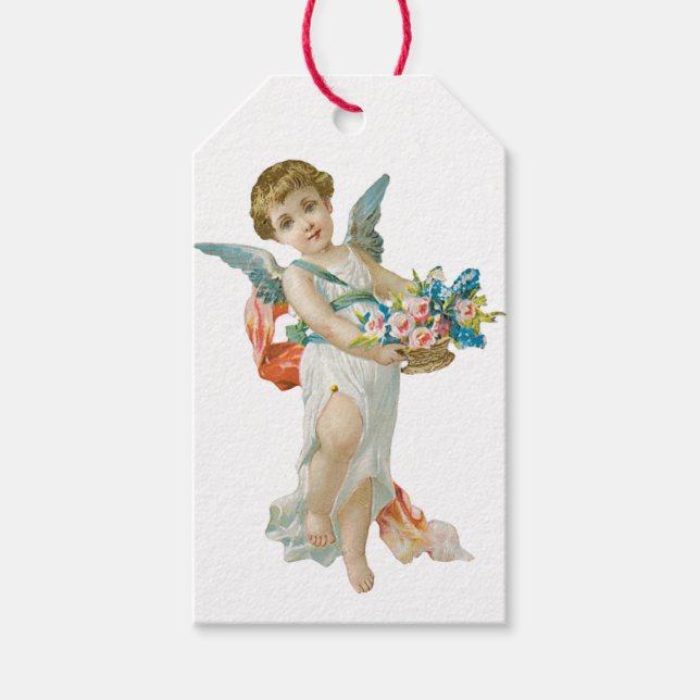 Antique Valentine Cupid Presentetikett (Framsidan)