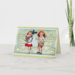 Antique Valentine Day Card Helgkort