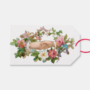 Antique Valentine Flower Presentetikett