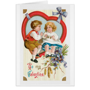 Antique Valentine Hälsningskort