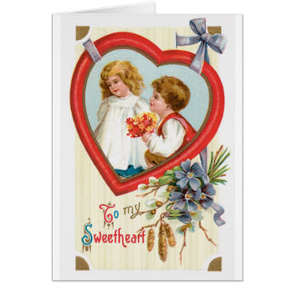 Antique Valentine Hälsningskort