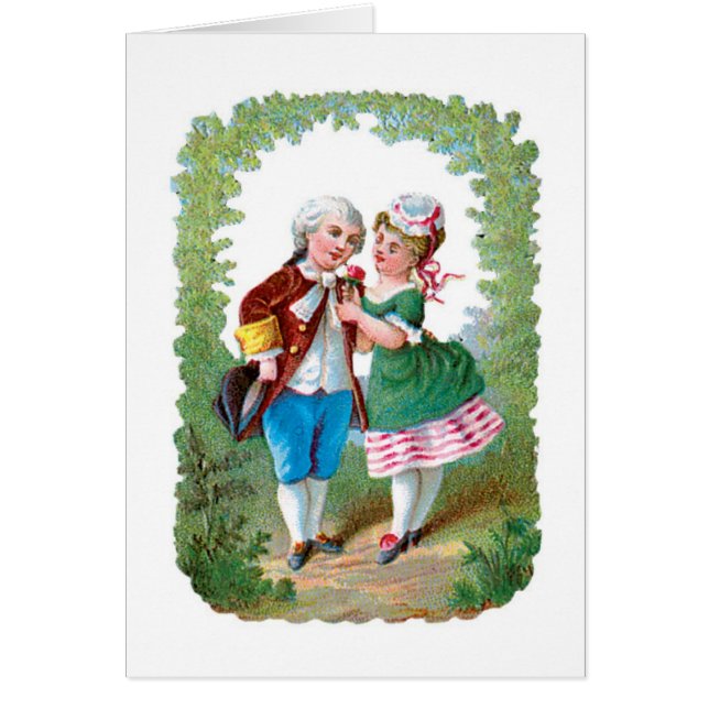 Antique Valentine Hälsningskort (Framsidan)