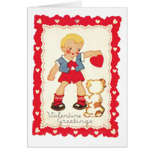 Antique Valentine Hälsningskort
