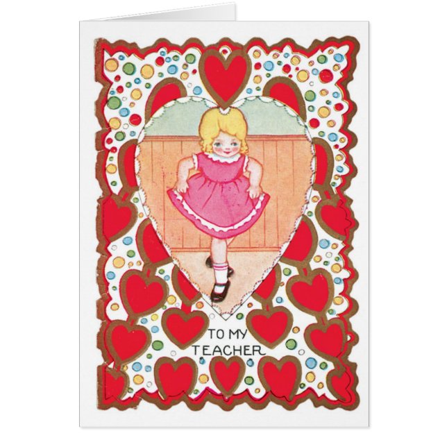 Antique Valentine Hälsningskort (Framsidan)