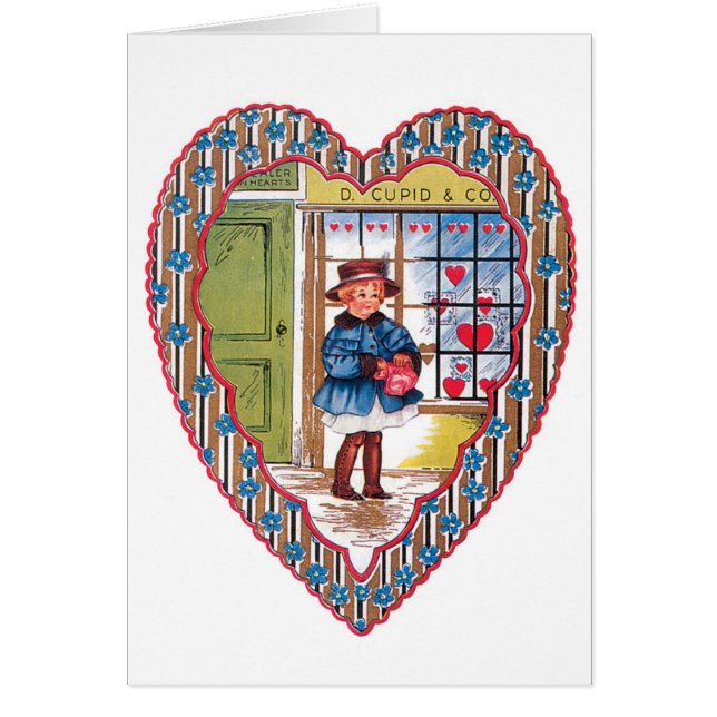 Antique Valentine Hälsningskort (Framsidan)
