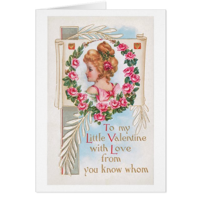 Antique Valentine Hälsningskort (Framsidan)