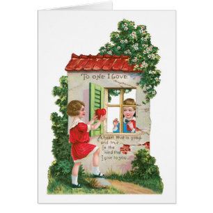 Antique Valentine Hälsningskort