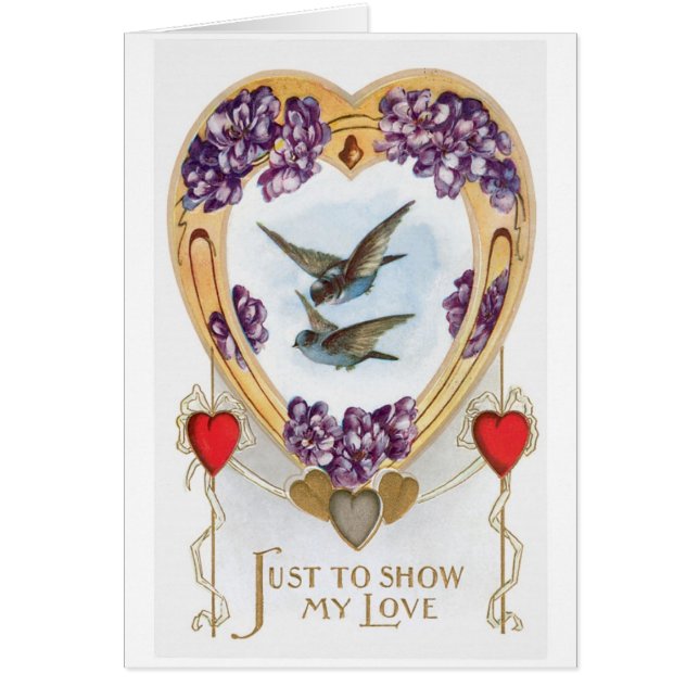 Antique Valentine Hälsningskort (Framsidan)