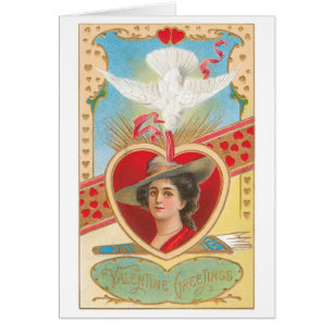 Antique Valentine Hälsningskort