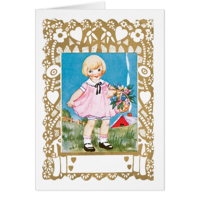 Antique Valentine Hälsningskort (Framsidan)
