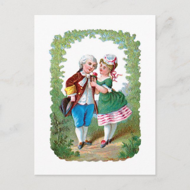 Antique Valentine Helg Vykort (Framsida)