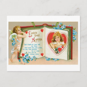 Antique Valentine Helg Vykort