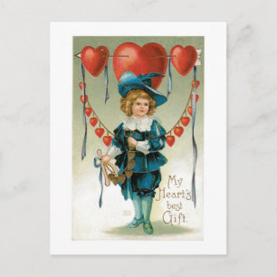 Antique Valentine Helg Vykort