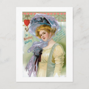 Antique Valentine Helg Vykort